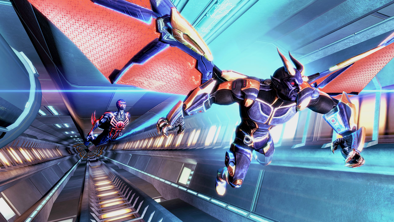Illustration for article titled Spider-Man 2099 Makes His Official Shattered Dimensions Debut
